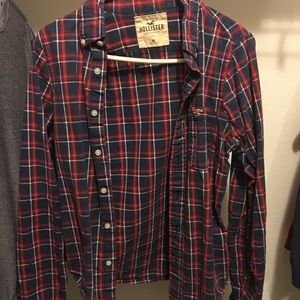 Slim Fit Casual Plaid Hollister Button Down Shirt